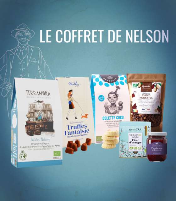 COFFRET nELSON,capsule cafe, cafe capsule bio, café capsule nespresso, cafe capsule compatible