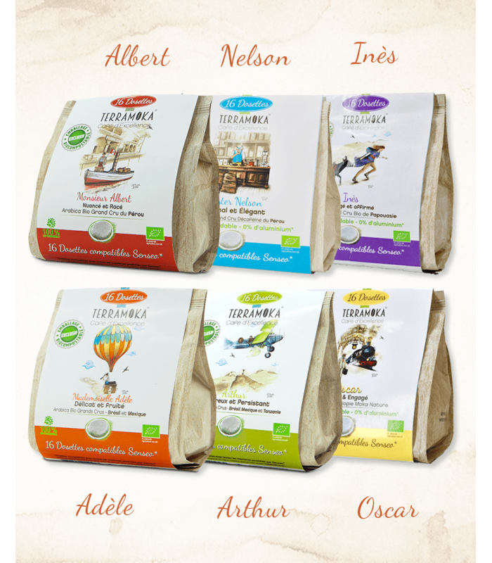pack de 6 cafés senseo,café bio Arabica, terramoka, capsules Nespresso, Amazon, Nespresso, Terres de café, L'or, Carte Noire