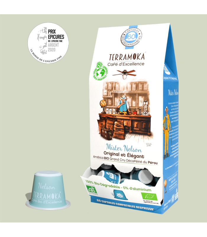 Découvrez notre café bio décaféiné du Pérou, capsule cafe, cafe capsule bio, café capsule nespresso, cafe capsule compatible