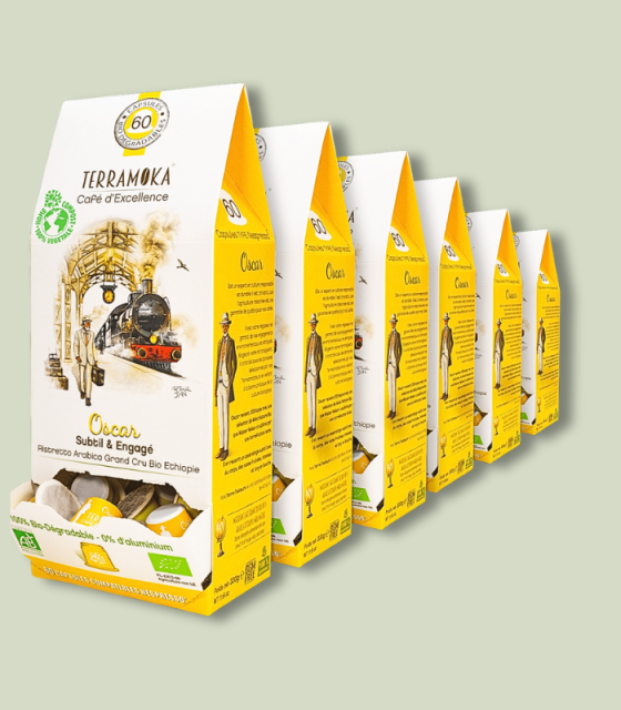 OSCAR : 360 CAPSULES CAFÉ BIO D’ÉTHIOPIE - SUBTIL ET ENGAGÉ