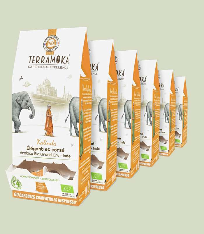 KALINDA : CAPSULES CAFÉ BIO D’INDE - ÉLÉGANT ET CORSÉ