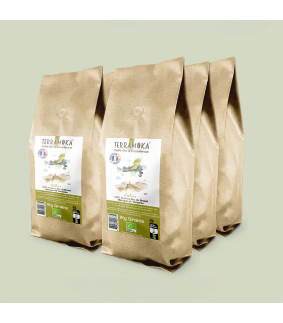 Découvrez notre café bio du Brésil, Mexique, Tanzanie 1kg Terramoka, café bio d'excellence, prix des epicures