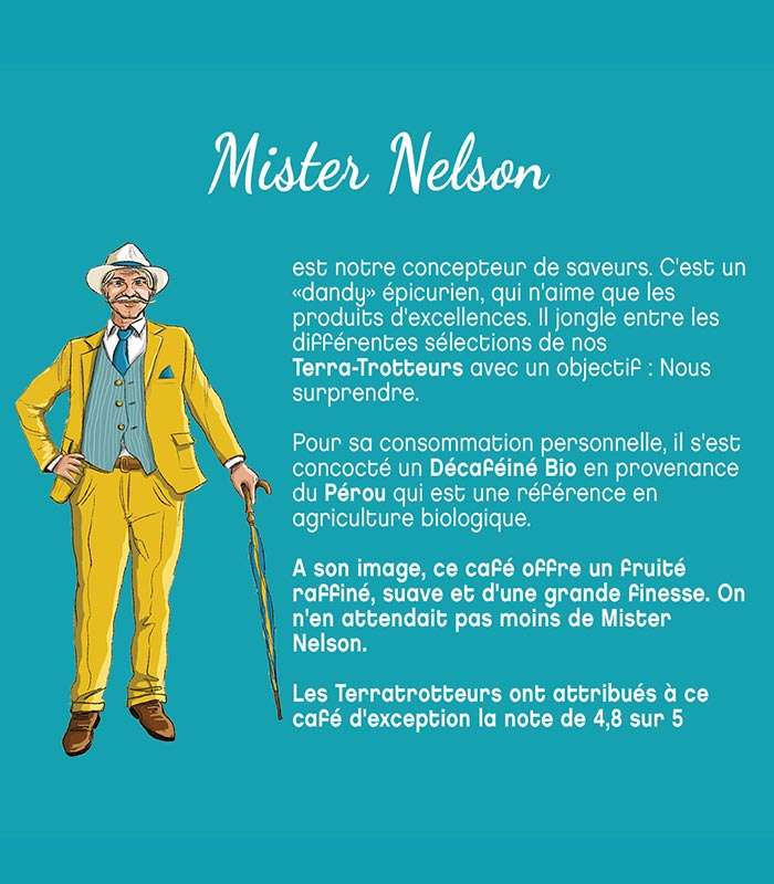 Découvrez notre café bio décaféiné du Pérou Mr Nelson