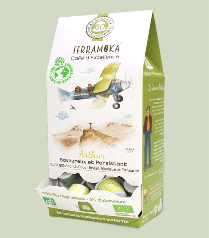 Coffret Découverte 6 Cafés Bio - 360 Capsules Compostables Compatibles Nespresso®