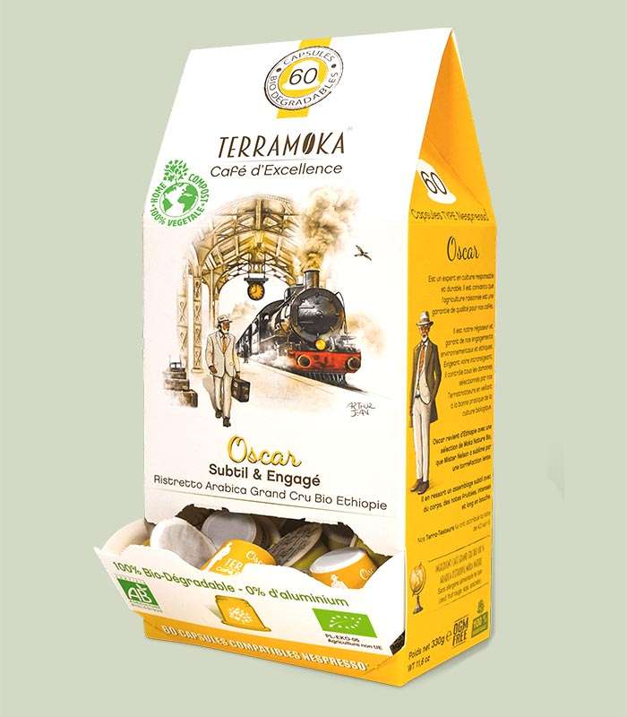 Coffret Découverte 6 Cafés Bio - 360 Capsules Compostables Compatibles Nespresso®