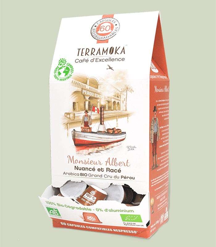 Coffret Découverte 6 Cafés Bio - 360 Capsules Compostables Compatibles Nespresso®