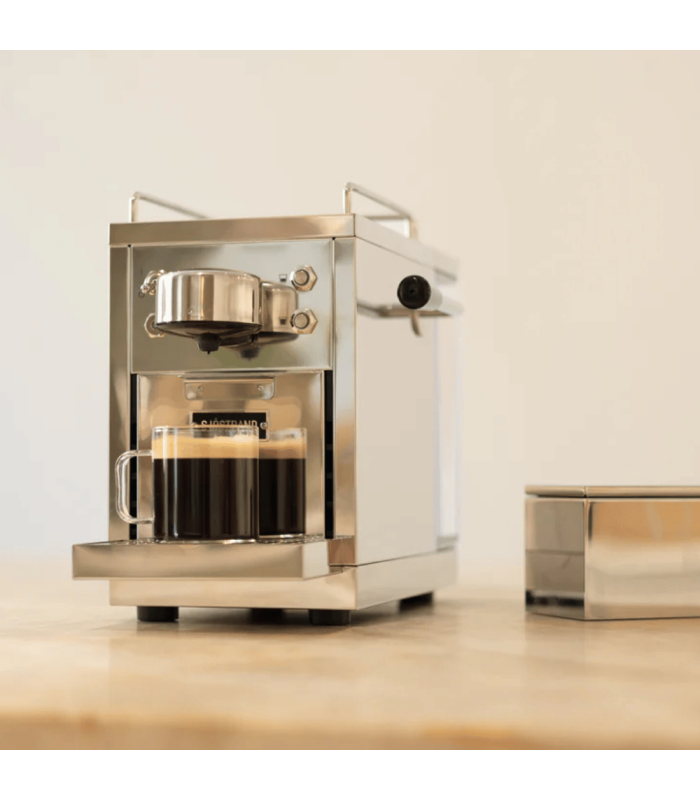 SJÖSTRAND THE ORIGINAL – MACHINE À CAFÉ CAPSULES COMPATIBLE NESPRESSO® – ACIER INOXYDABLE +24 capsules offertes