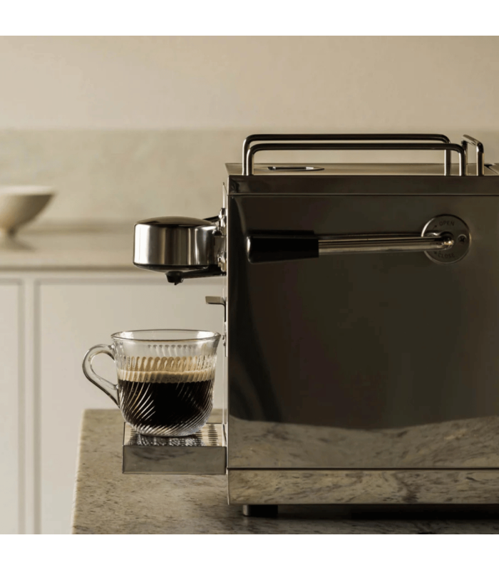 SJÖSTRAND THE ORIGINAL – MACHINE À CAFÉ CAPSULES COMPATIBLE NESPRESSO® – ACIER INOXYDABLE +24 capsules offertes