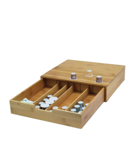 Tiroir range-capsules ou dosettes - bambou