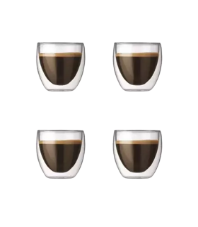 TASSE DOUBLE PAROI SET 4 VERRES 0.08L