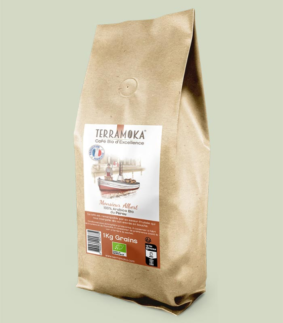 Découvrez notre café bio du Pérou 1 kg, Terramoka, cafégrain, grain de café, Maxicoffee