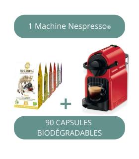 Machine Nespresso + 90 capsules home compost