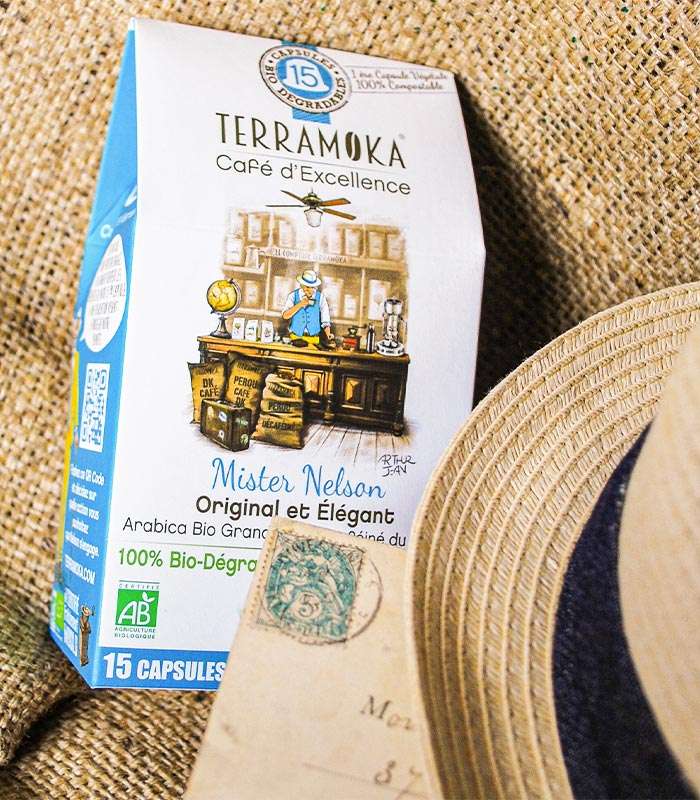 Découvrez notre café bio décaféiné du Pérou. 15 Capsules Compostables Nespresso®.