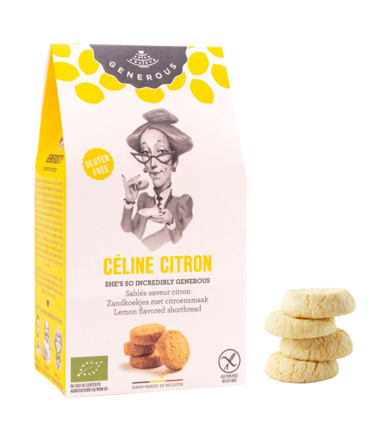 Découvrez notre recette gourmande de biscuit bio et sans gluten au citron, Céline Citron.