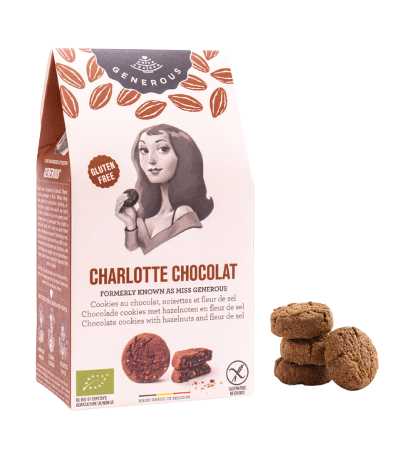 Découvrez notre recette gourmande de cookie bio et sans gluten au chocolat, Cookie Charlotte Chocolat.