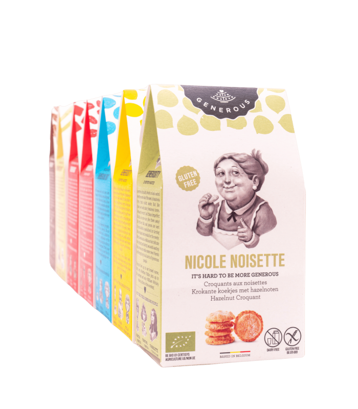 Découvrez notre recette gourmande de biscuit bio, sans gluten et sans lactose à la noisette Nicole Noisette.
