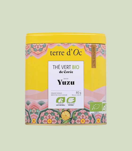 Thé vert bio yuzu, Damann, terre d'oc, kusmi tea
