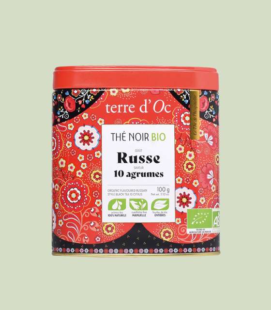 Thé noir russe 10 agrumes, terre d'oc, kusmi tea