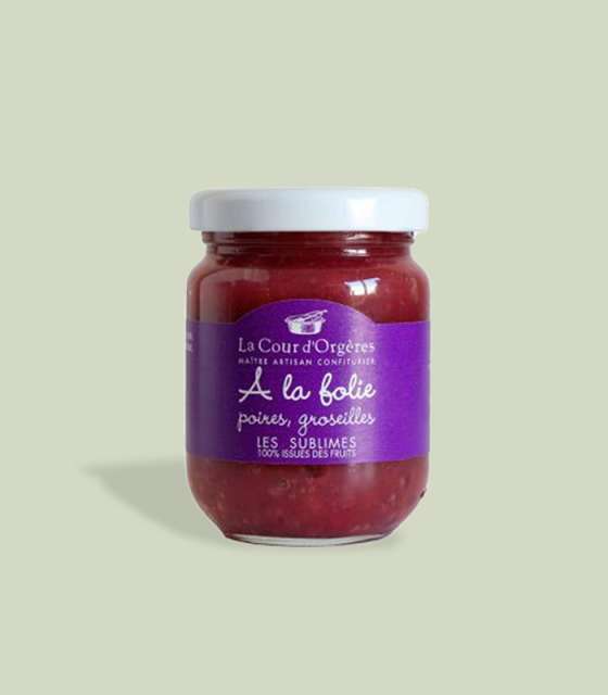 Découvrez notre recette gourmande de confiture aux poires et aux groseilles A la Folie.