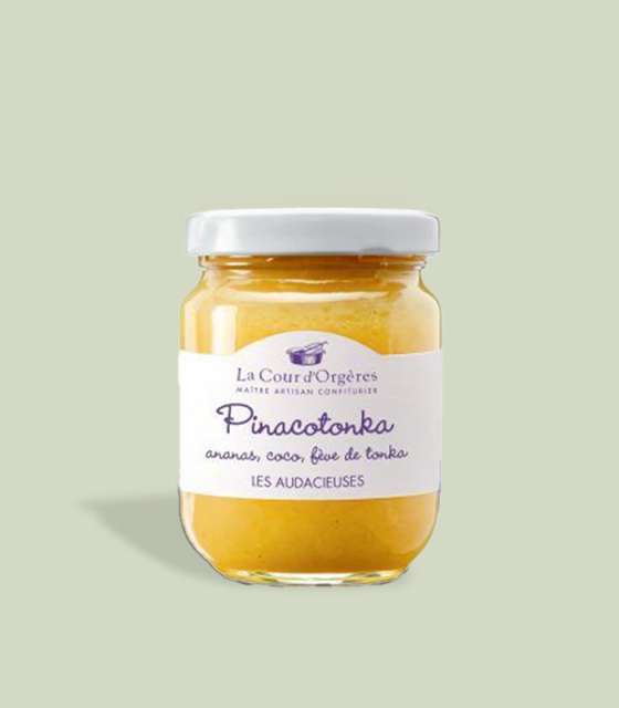 Découvrez notre recette gourmande de confiture à l'ananas, le coco et la fève de Tonka Pinacotonka.