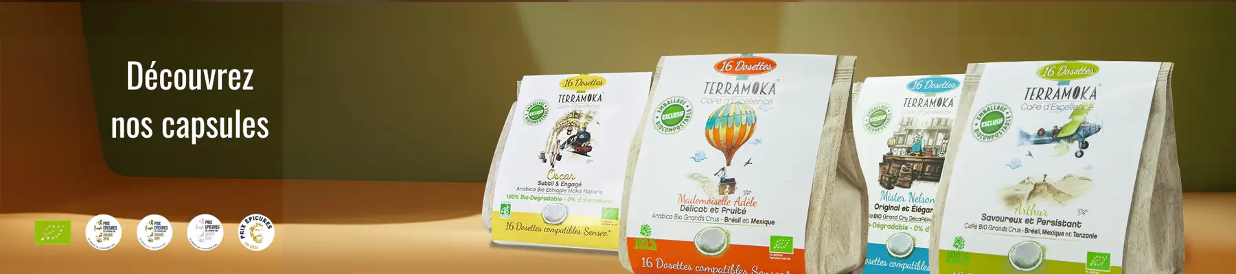 Dosettes Bio Compatibles Senseo® | Café Bio Terramoka