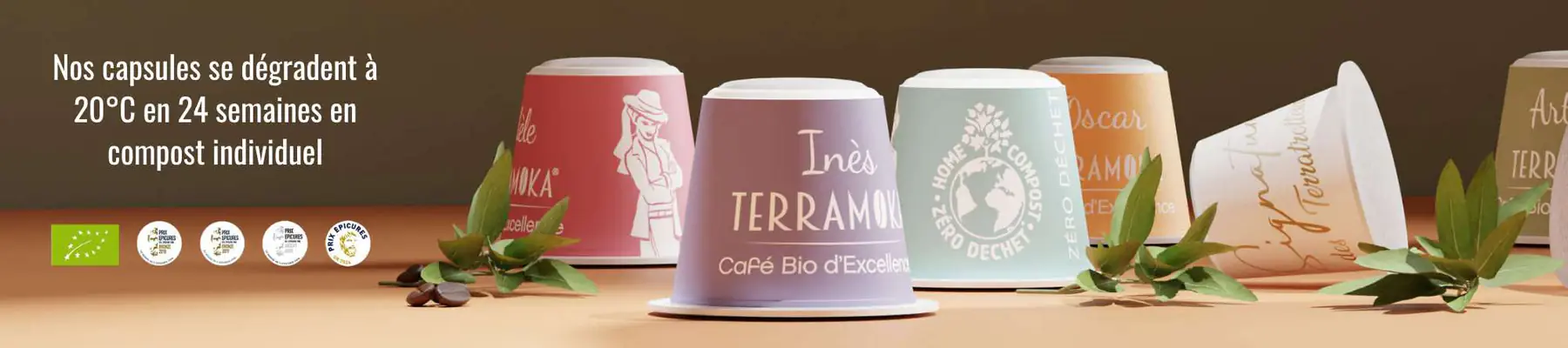 Capsules Nespresso® - Café Bio - Compostables - Terramoka
